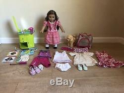 American Girl Lot Retired Marie Grace Doll, Salon, Clothes, Dog, Accessories Ect