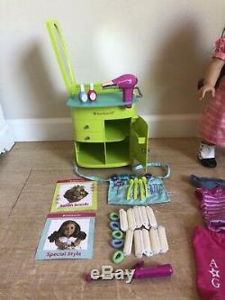American Girl Lot Retired Marie Grace Doll, Salon, Clothes, Dog, Accessories Ect