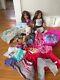 American Girl Lot of 2 American Girl 18 Dolls WithClothing Pet Accessories