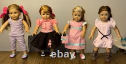 American Girl Lot of 4 Dolls Mary Ellen, Isabelle, McKenna, Truly me #23 Retired
