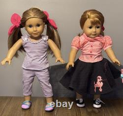 American Girl Lot of 4 Dolls Mary Ellen, Isabelle, McKenna, Truly me #23 Retired