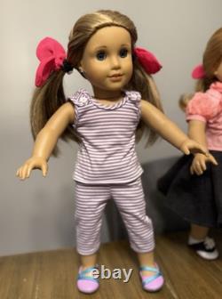 American Girl Lot of 4 Dolls Mary Ellen, Isabelle, McKenna, Truly me #23 Retired