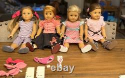American Girl Lot of 4 Dolls Mary Ellen, Isabelle, McKenna, Truly me #23 Retired