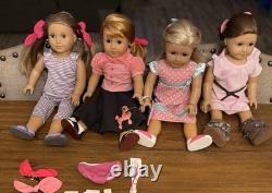 American Girl Lot of 4 Dolls Mary Ellen, Isabelle, McKenna, Truly me #23 Retired