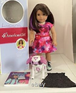 American Girl Luciana GOY 2018 Dressed in Her Meet Dress & her Robot Dog & Book