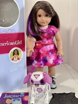 American Girl Luciana GOY 2018 Dressed in Her Meet Dress & her Robot Dog & Book