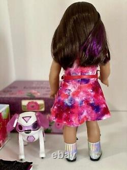 American Girl Luciana GOY 2018 Dressed in Her Meet Dress & her Robot Dog & Book