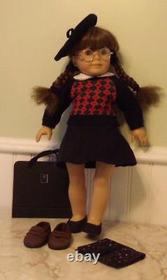 American Girl Molly Doll w Glasses Meet Outfit Pleasant Company many accessories