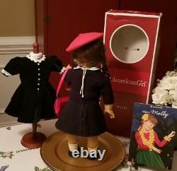 American Girl Molly Doll with Book and Christmas Dress