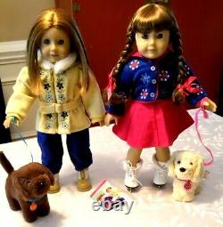 American Girl Molly & Pleasant Company Emily Winter Fun Honey Chocolate Chip Lot