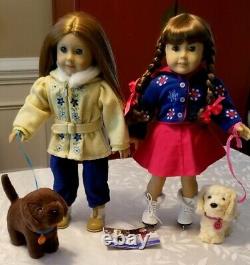 American Girl Molly & Pleasant Company Emily Winter Fun Honey Chocolate Chip Lot