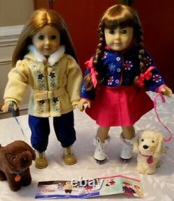 American Girl Molly & Pleasant Company Emily Winter Fun Honey Chocolate Chip Lot