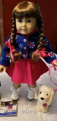 American Girl Molly & Pleasant Company Emily Winter Fun Honey Chocolate Chip Lot