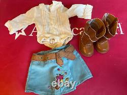 American Girl Of The Year Nicky Nicki Doll Ranch Tie Top Gala Meet Outfits Lot