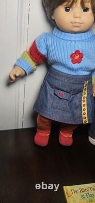 American Girl PC Bitty Baby Twins Brown Boy Girl Dolls Playdate Outfit EUC Mint