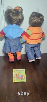 American Girl PC Bitty Baby Twins Brown Boy Girl Dolls Playdate Outfit EUC Mint