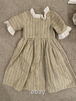 American Girl/Pleasant Company1994 Felicity Work Gown Dress Mob Cap Apron Scarf