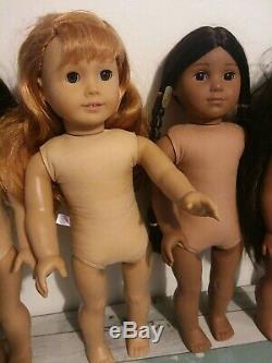 American Girl Pleasant Company Lot Seven Dolls of 18