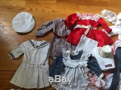 American Girl Pleasant Company White Body Samantha Doll & 1986 Clothing Lot