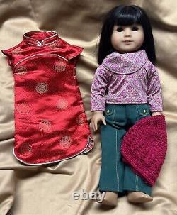 American Girl Retired Ivy Ling 18 Doll withMeet Outfit & Chinese New Year Outfit