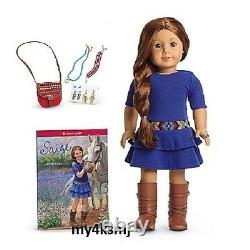 American Girl SAIGE DOLL + BOOK 2013 + Saige's ACCESSORIES purse earrings sage +