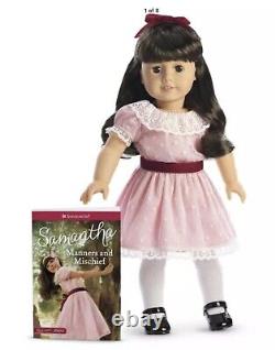 American Girl Samantha Doll Brand New Book Pink Dress Brown Hair NIB