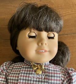 American Girl Samantha Doll in Meet Outfit with Golden Brooch, Hat and Book