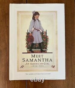 American Girl Samantha Doll in Meet Outfit with Golden Brooch, Hat and Book