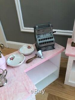 American Girl Samantha's Ice Cream Parlor Shop RETIRED RARE & Accessories SET