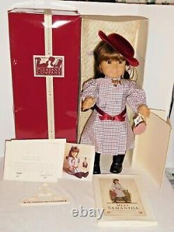 American Girl Signed White Body Samantha Doll Coa Book Box Pleasant Co Great