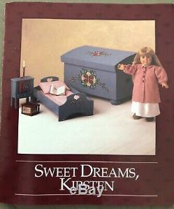 American Girl Sweet Dreams Kirsten Trunk, Bed, Washstand, Nighttime Necessities