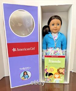 American Girl Truly Me 18 Doll 49? Blue Eyes Wavy Dark Brown Hair Book NEW