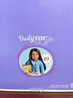 American Girl Truly Me 18 Doll 49? Blue Eyes Wavy Dark Brown Hair Book NEW