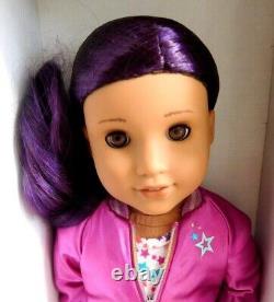 American Girl Truly Me # 86 18 Doll Purple Hair Med Skin + Book Retired No X