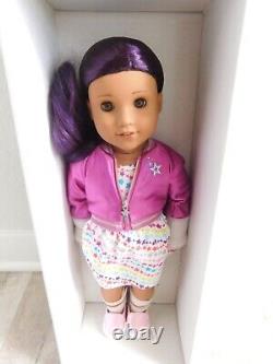 American Girl Truly Me # 86 18 Doll Purple Hair Med Skin + Book Retired No X