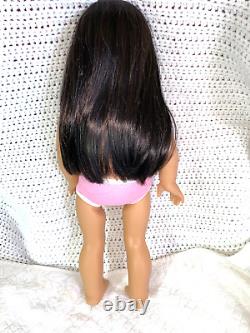 American Girl Truly Me Doll 60 Long Black Brown Hair Blue Eyes Lt-Medium Skin