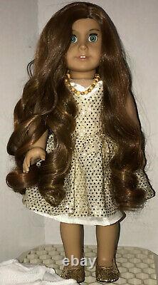 American Girl doll Custom, Brown Ombre Hair Green Eyes + Ex