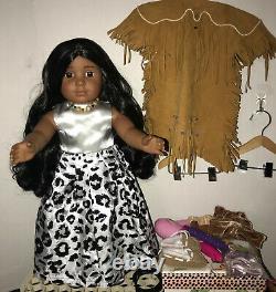 American Girl doll Kaya in a Handmade Outfit, Blk Shiny Hair Brn Eyes +Extra