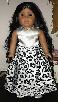 American Girl doll Kaya in a Handmade Outfit, Blk Shiny Hair Brn Eyes +Extra