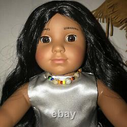 American Girl doll Kaya in a Handmade Outfit, Blk Shiny Hair Brn Eyes +Extra