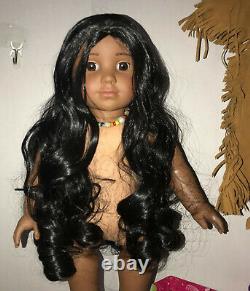 American Girl doll Kaya in a Handmade Outfit, Blk Shiny Hair Brn Eyes +Extra