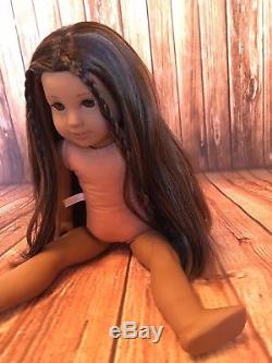 American girl 18custom Kanani girl doll cleaned green eyes brown hair #66