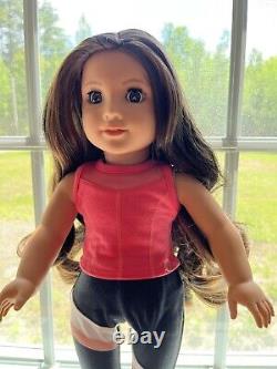 American girl doll Maritza With custom wig & eyes, pierced ears