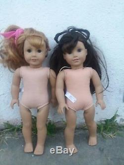 American girl doll lot of dolls used set of 2 cute