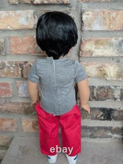 Amir Custom Boy American Girl Doll OOAK Black Hair Brown Eyes Corinne Mold