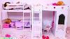 Baby Doll Bunk Bed Bedroom House Toy Play Doll Wardrobe Closet And Dress Up Dolls