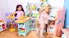 Baby Doll Kitchen In Dollhouse Setup Play With American Girl Doll Kitchen Set Cooking Toys