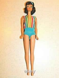 Barbie VINTAGE Brunette SIDEPART AMERICAN GIRL Bend Leg BARBIE Doll