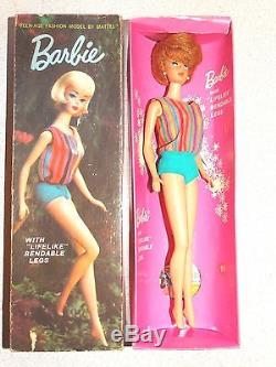 Barbie VINTAGE Redhead BUBBLECUT Bend Leg AMERICAN GIRL BARBIE Doll withBOX