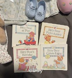 Bitty Baby Doll +Wicker Suitcase Retired 2003 American Girl-Pleasant company Lot